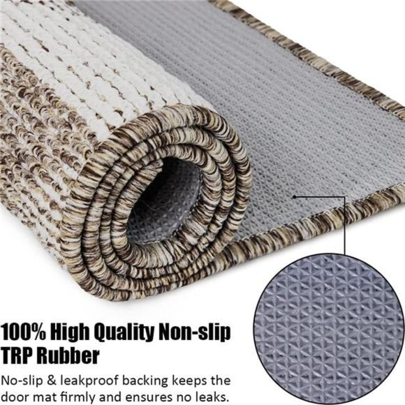 24"x 36", Absorbent Front Back Door Mat Floor Mats, Rubber Backing Non Slip - Picture 5 of 7